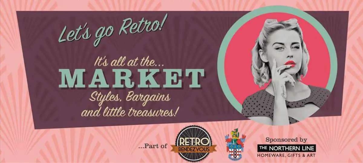 Retro Rendezvous Festival. All at the market. Styles, bargains, and little treasures.