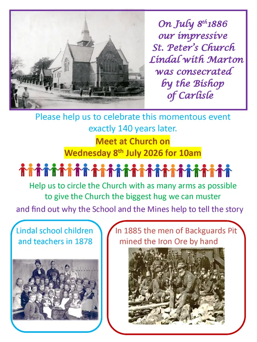 Lindal 140th Anniversary poster 8th July 2026 10am